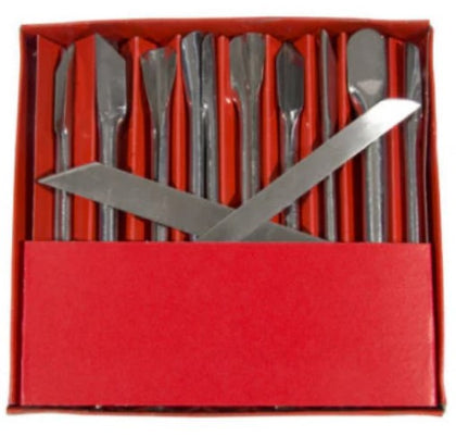17-piece stainless steel garnishing set, perfect for adding intricate details and creativity to food presentations.