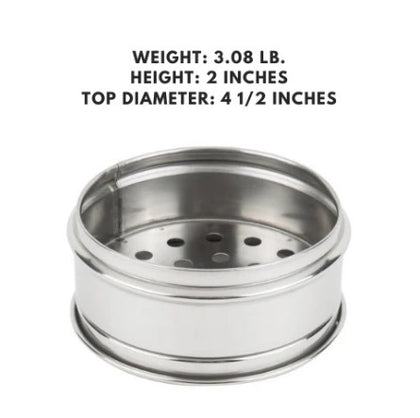 Set of 12 stainless steel 4-1/2