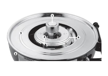 Stainless Steel Base Cover (#5) RS-50 – A durable stainless steel cover designed to protect and enhance the base of RS-50 gas systems.