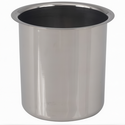 1-1/2 Quart Bain Marie, Stanton Trading, stainless steel, rust-resistant, smooth mirror finish; ideal for food storage, heating, and serving in commercial kitchens and buffets.