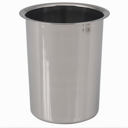 1-1/4 Quart Bain Marie, Stanton Trading, stainless steel, rust-resistant, smooth mirror finish; ideal for food storage, heating, and serving in commercial kitchens and buffets.