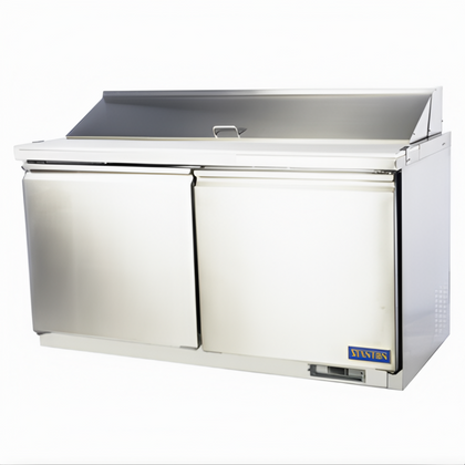 Two-Section Sandwich/Salad Top Refrigerator, Stanton Trading, includes (16) 1/6 pans (4