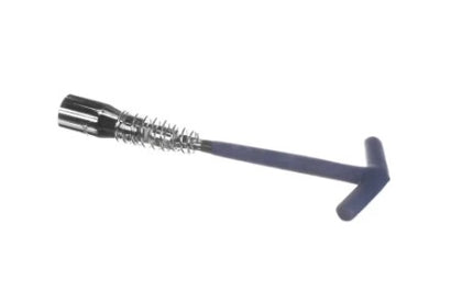 Shield tip wrench for secure installation and adjustment of burner tips in gas appliances.