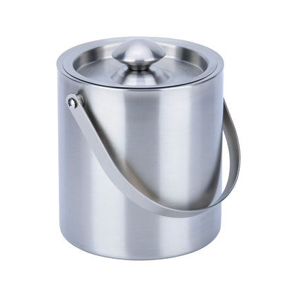 66 oz stainless steel ice bucket with double-wall insulation, durable construction, sleek design, reduces condensation, ideal for bars, catering, hotels, and beverage service