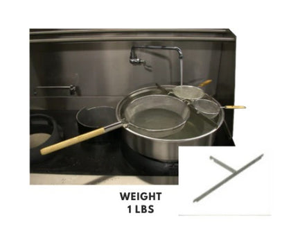 16'' Stockpot 'T' Rack, designed to elevate food inside stockpots for even cooking, preventing sticking and ensuring better heat distribution.