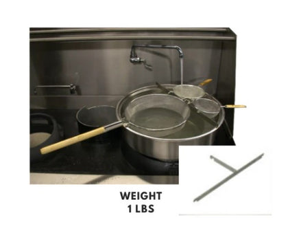 22-inch stainless steel 'T' rack for stockpots, ideal for even heat distribution and efficient steaming.