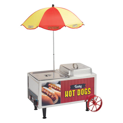 60072 - 120v Benchmark Mini Cart Hot Dog Steamer