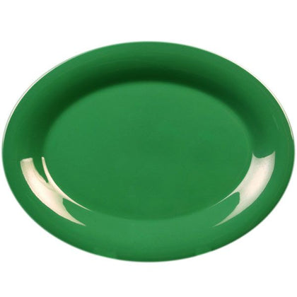 Yanco Oval Platter MS-212GR Performed in stylish green color, it can be used for serving vegetables, cold cuts, fresh greens or Asian appetizers. Manufactured from durable and reliable melamine, this dinnerware is popular for being unbreakable and affordable at the same time. Thanks to the stylish Milestone collection, these platters will perfectly fit any establishment design. They will always look nice in your cafe, restaurant or catering events.