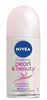 Nivea Roll-On Pearl & Beauty 50ml deodorant with long-lasting sweat protection, gentle on skin, and enriched with pearl extract for soft underarms.