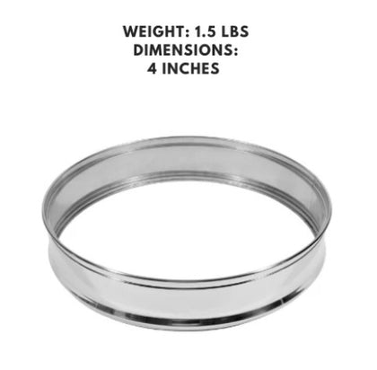 22-inch stainless steel steamer ring, designed for large steamers to ensure even heat distribution and efficient cooking.
