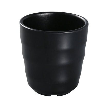 EcoQuality Tea Cup made from the long-lasting and qualitative melamine these cups look like ceramics. The material is BPA free, so it doesn't contain any harmful substances. You can serve any cold or hot drinks in these cups - coffee, tea, cocoa, etc. These cups will perfectly fit any food serving establishments. Performed in classic black color with matte finish, they will always look stylish in your cafeteria, restaurant or catering events. High quality affordable drinkware.