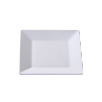 Yanco Square Plate OK-108 It is made from durable and reliable melamine material, which makes the plate look like ceramics. You can use this stylish plate to serve any dish you want. For example, you can use it for serving sushi, salads, side dishes, or other Asian cuisine appetizers. The Osaka collection has an elegant and stylish design. Performed in white color, it will perfectly fit any restaurant environment.
