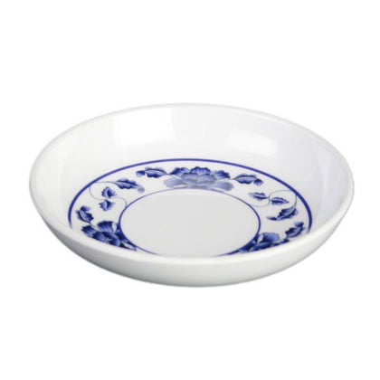 Yanco Sauce Dish PO-1003 is a perfect solution to serve sauces, dips, spices, and herbs that accompany the oriental dishes in your food-serving establishment. Thanks to the high-quality, reliable and affordable melamine material, these sauce dishes can With stand the heavy commercial use. While looking like they are handmade ceramics such dishes won't chip, break, or stain. The Peony collection is performed in Chinese style, that will perfectly fit most of the establishments' designs.