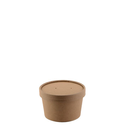 Disposable Kraft Paper Food Soup Cup with Paper Vented Lid (8oz, 12oz, 16oz, 26oz, 32oz)