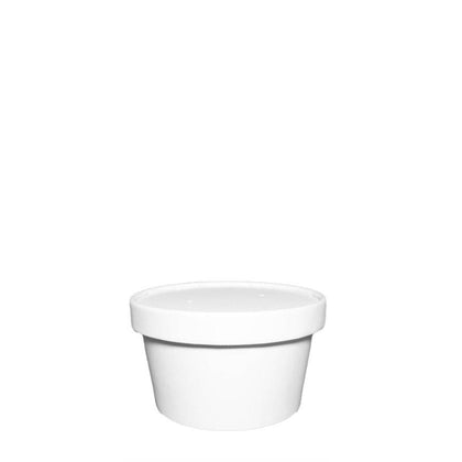 Disposable White Paper Soup Containers Ice-Cream Paper Cup With Vented Lids (8oz, 12oz, 16oz, 26oz, 32oz)
