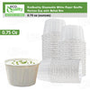 EcoQuality Disposable White Paper Souffle Portion Cup with Rolled Rim