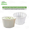 EcoQuality Disposable White Paper Souffle Portion Cup with Rolled Rim