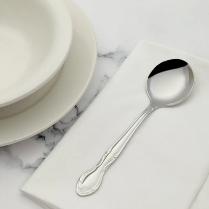 0004-04 - 18/0 Heavyweight Elegance Bouillon Spoon