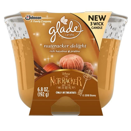 Glade Jar Candle in Nutcracker Delight infuses your space with the cozy, indulgent scent of rich hazelnut and praline. Housed in a beautifully designed glass container, this candle fills any room with a warm and inviting fragrance that continues to linger even after the flame is extinguished. Its consistent burn ensures a steady scent experience from beginning to end, making it a perfect addition to your seasonal décor.
