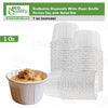 EcoQuality Disposable White Paper Souffle Portion Cup with Rolled Rim