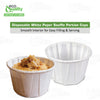 EcoQuality Disposable White Paper Souffle Portion Cup with Rolled Rim