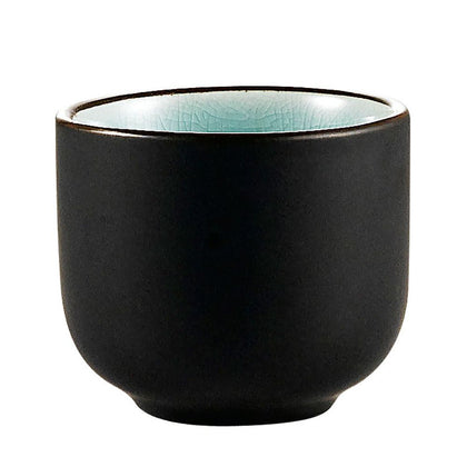 1.5oz wine cup, lake blue glaze, elegant stoneware, sake cup, wine tasting glass, durable, heat-retaining, microwave-safe, dishwasher-friendly, modern drinkware for home and restaurant.