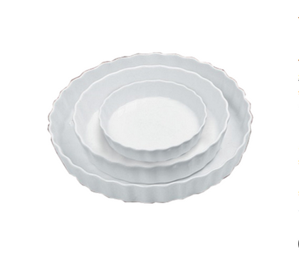 This Quiche Dish is perfect for making individual quiches or small dishes. This efficient and cost-effective product has a capacity of 42 ounces, perfect for serving mouth-watering dishes in restaurant, cafes, and home dining. Easy to clean and maintain, elegant and affordable, unique design and easy to use dinnerware. High quality and affordable restaurant dinnerware.