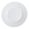 This round plate provides a classic round shape with rolled edges, adding both elegance and durability to your dining experience in hotels, restaurants, or cafes. Features durable porcelain material, ensuring a long-lasting and stylish option for everyday use and perfect for serving salad, bread, dessert, appetizers and cakes. High quality affordable restaurant dinnerware.
