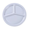 EcoQuality 3-Compartment Plate is made from durable and reliable melamine material. You can use this stylish plate to serve any dish you want.  Ideal for serving salads, side dishes, sushi or hot meals. Performed in white color, it will perfectly fit any restaurant environment. High quality affordable restaurant and household dinnerware.