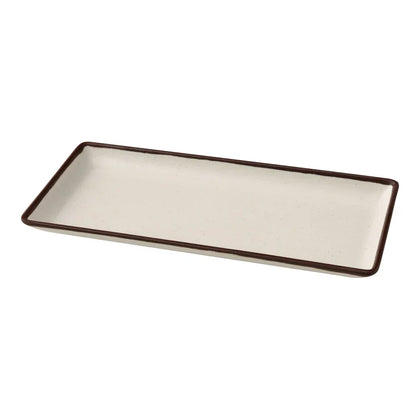 EcoQuality Rectangular Plate made from high-quality melamine, this plate is both solid and lightweight. Its rectangular shape and break-resistant nature make it ideal for frequent use in any dining settings. This dinner plate is designed to be dishwasher safe, ensuring easy and efficient cleaning, which is essential for busy hospitality environments. Elevate your dining experience with these high quality affordable restaurant dinnerware.
