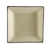 10-inch square plate, creamy white stoneware, modern dinner plate, elegant and durable tableware, chip-resistant, microwave-safe, dishwasher-safe, premium quality, restaurant and home dining plate.