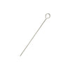 10-inch stainless steel round skewer with looped handle for secure grip and easy turning. Ideal for grilling meats and veggies in commercial kitchens. Packed 60 dozen per case for bulk use.