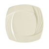 10.5-inch square plate with a modern, durable design. Ideal for serving entrées, appetizers, and desserts in homes, restaurants, and catering events. Elegant and versatile dining essential.