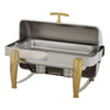 101A/101B, 8Qt Roll-Top S/S & Gold Accent Virtuoso Chafer
