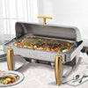 101A/101B, 8Qt Roll-Top S/S & Gold Accent Virtuoso Chafer