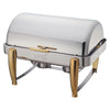 101A/101B, 8Qt Roll-Top S/S & Gold Accent Virtuoso Chafer