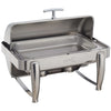 EcoQuality 8 Quart Full-size Chafer, Roll-top, Stainless Steel, Gold or Silver Accent, Extra Heavyweight