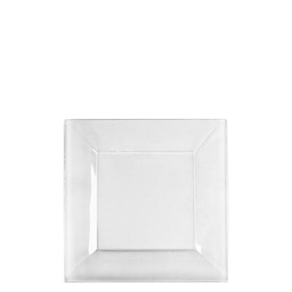 Plastic Square Clear Dinner Plates Splendid Collection (6.5inch, 8inch, 9.5inch, 10.75inch)