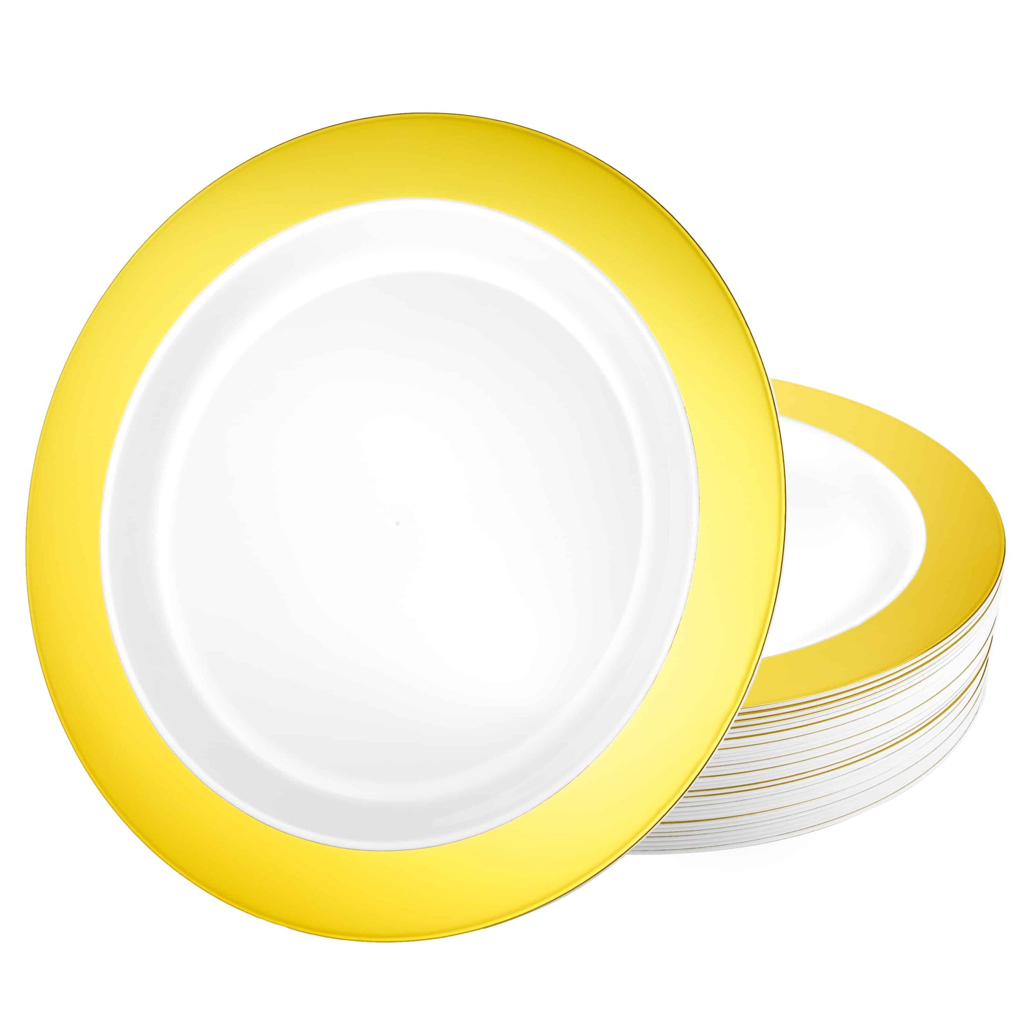Magnificence Round Gold Plates in 10.25