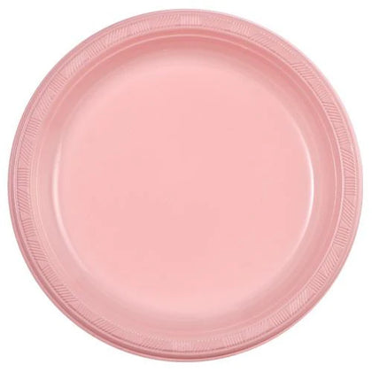 These pink plastic plates, available in 7