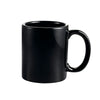10oz black coffee mug, 3 1/2-inch ceramic cup, modern black tea mug, durable chip-resistant mug, sleek black coffee cup, heat-retaining tea cup, easy-to-clean glazed mug, ergonomic handle mug.