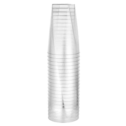 10oz Clear Square Bottom Tumbler – Elegant, durable, disposable drinkware for water, juice, or cocktails. Perfect for weddings, events, and casual gatherings. Modern square bottom design.