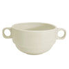 10oz stacking bouillon with handles, 6-inch, ergonomic handles, stackable design, perfect for broths, soups, microwave and dishwasher safe, ideal for home and restaurant use.