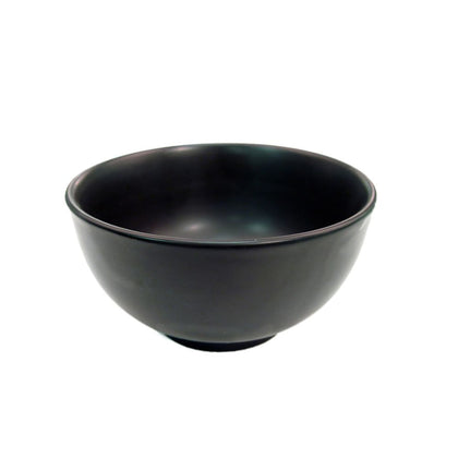 10oz non-glare glaze black rice bowl, stoneware bowl, matte black finish, chip-resistant, heat-resistant, dishwasher-safe, perfect for rice, sides, desserts, and modern dining.