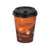 10oz Disposable Coffee Hot Paper Cups with Black Sipper Dome Lids