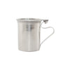 10oz stackable stainless steel creamer/server with secure lid and polished finish—durable, easy to clean, and space-saving, ideal for cafes and restaurants, packed 120 each per case