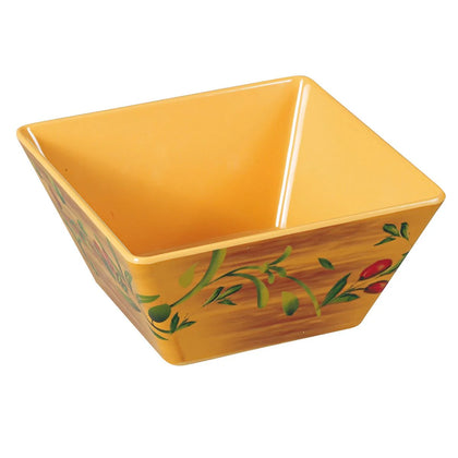 Square Bowl is made from durable and reliable melamine material. You can use these unique square bowls to serve such dishes like rice, soups, salads or side dishes. Thanks to the elegant Olive collection style, the bowl will perfectly fit any food-serving establishment design allowing you to elevate your dining experience with these high quality affordable restaurant dinnerware.

