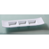 Triple Divided Dish from the Venice collection combines practicality with elegance. Crafted from durable melamine in a clean white finish, it offers three separate compartments perfect for serving a variety of appetizers or condiments without mixing flavors. Its lightweight design makes it easy to handle and ideal for both casual and formal settings. This dinnerware is ideal for cafes and restaurants. Elevate your dining experience with this versatile and stylish dish that’s built to last.