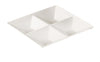 EcoQuality Square 4-Compartment Plate is a versatile and stylish serving option, ideal for restaurants, catering services, and hospitality venues. This deep square plate is designed with four compartments, making it perfect for serving salads, appetizers, side dishes, and hot meals while keeping flavors separate. Crafted from high-quality melamine allowing you to elevate your dining experience with these high quality affordable restaurant dinnerware.