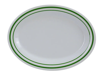 This Deep Oval Platter is a perfect solution for your food-serving establishment. Comes in stylish white color, it can be used for serving turkey, vegetables, cold cuts or Asian appetizers. Made from durable and reliable melamine, this dinnerware is popular for being unbreakable and affordable at the same time. Elevate your dining experience with these high quality affordable restaurant dinnerware.